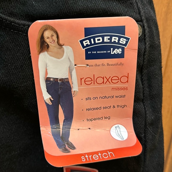 Riders by Lee black tapered leg jeans size 18P new - Picture 3 of 6